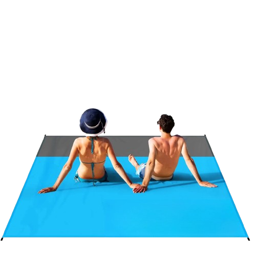 grand tapis de plage couple