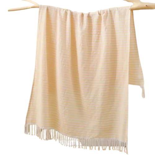 grande fouta de plage beige