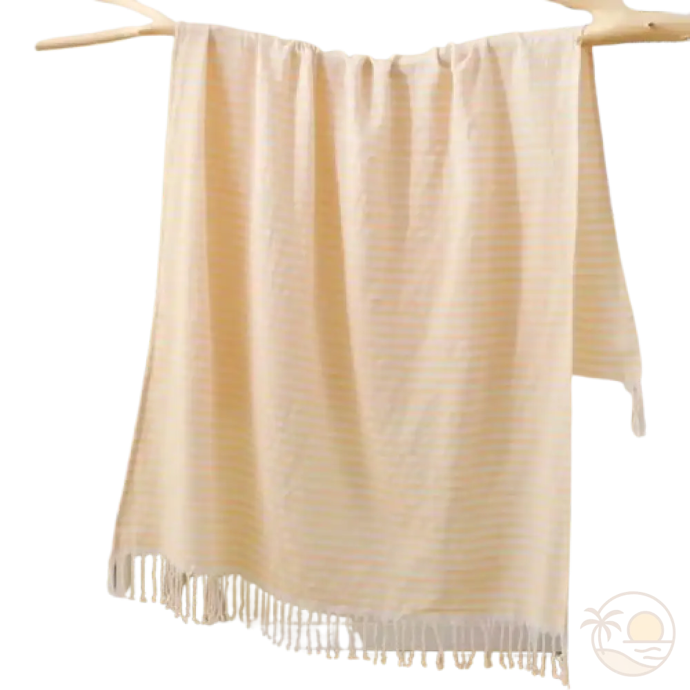 grande fouta de plage beige