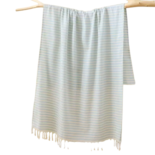 grande fouta de plage vert