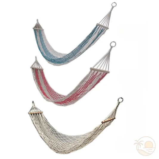 hamac plage bleu rouge blanc