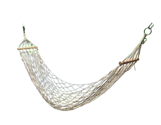 hamac plage ouvert blanc