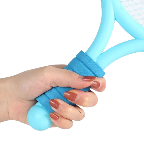 jeu de raquettes de plage bleu grip