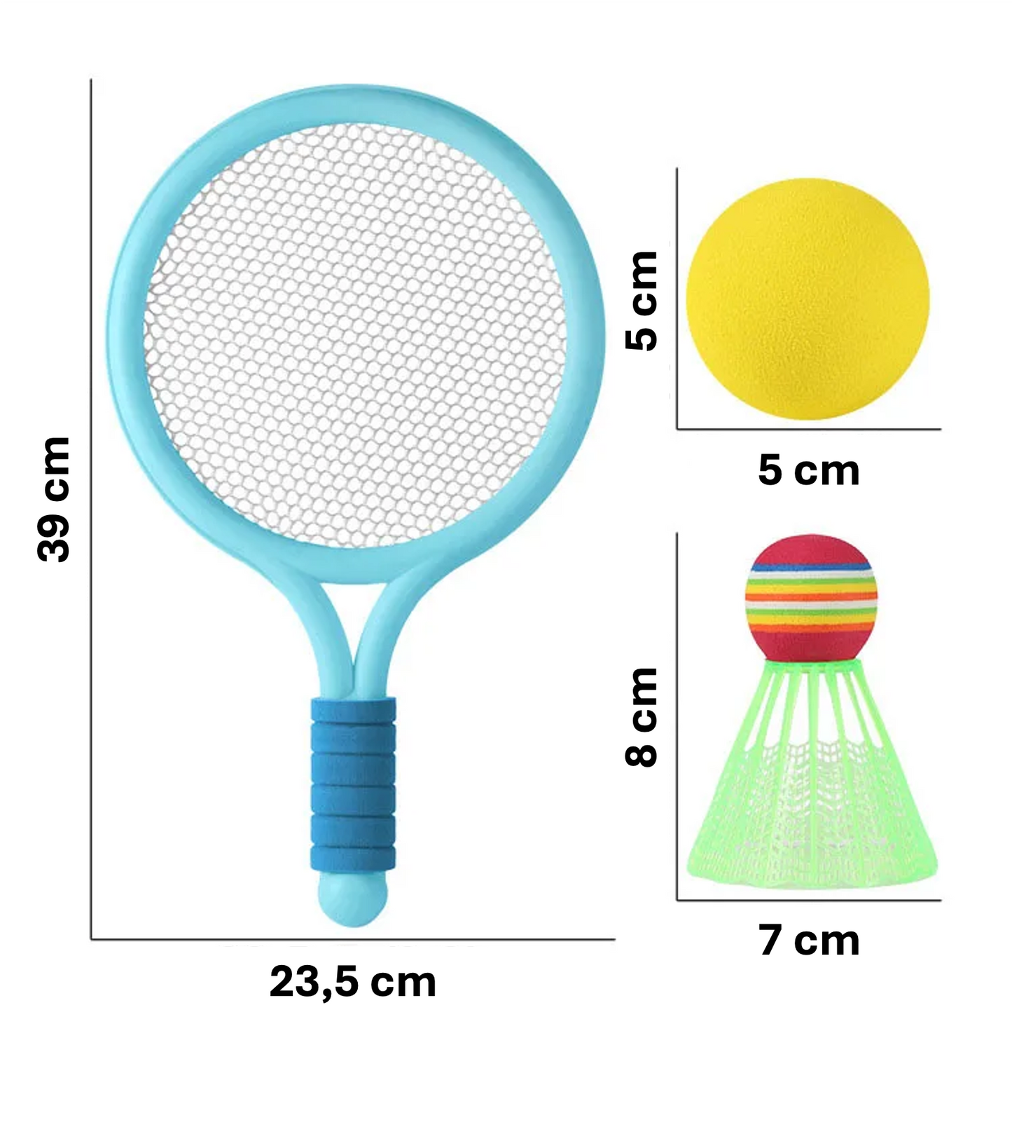 jeu de raquettes de plage dimensions