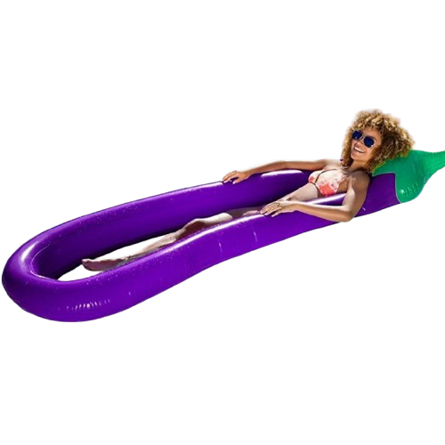 matelas aubergine piscine fille 2