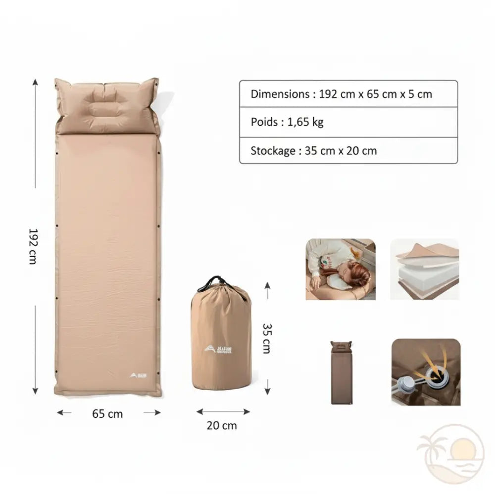 matelas avec coussin une place 5 cm