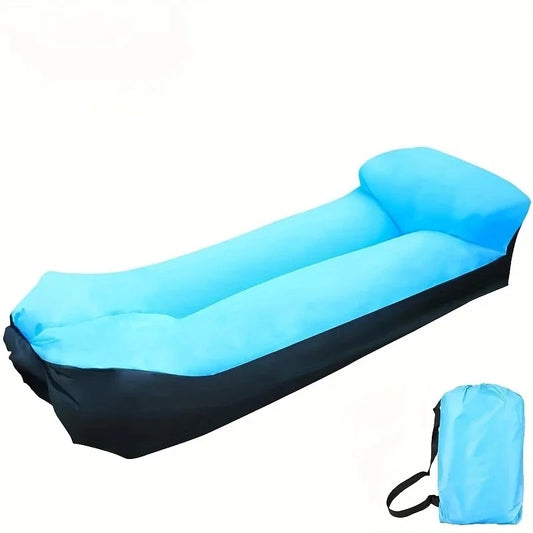 matelas gonflable de plage bleu