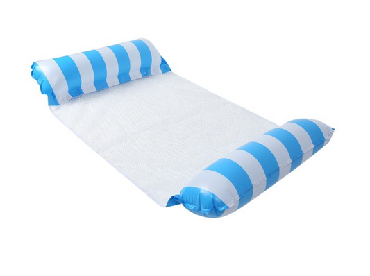 matelas hamac piscine bleu