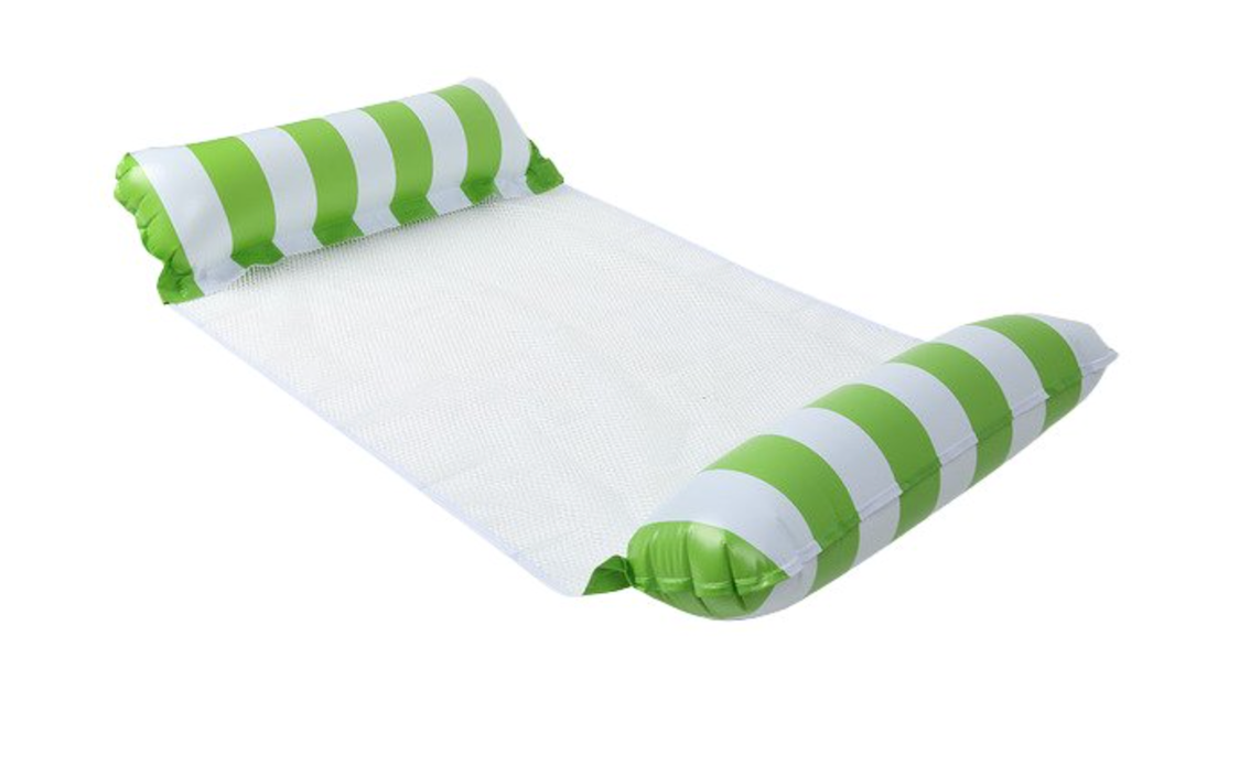 matelas hamac piscine vert