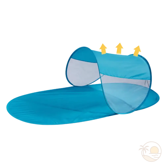 mini tente de plage ouverte rayons