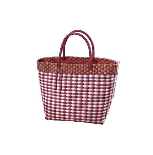 panier de plage blanc rouge