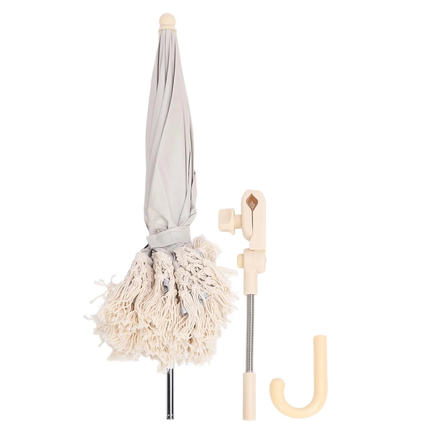 parasol de plage bebe beige equipements