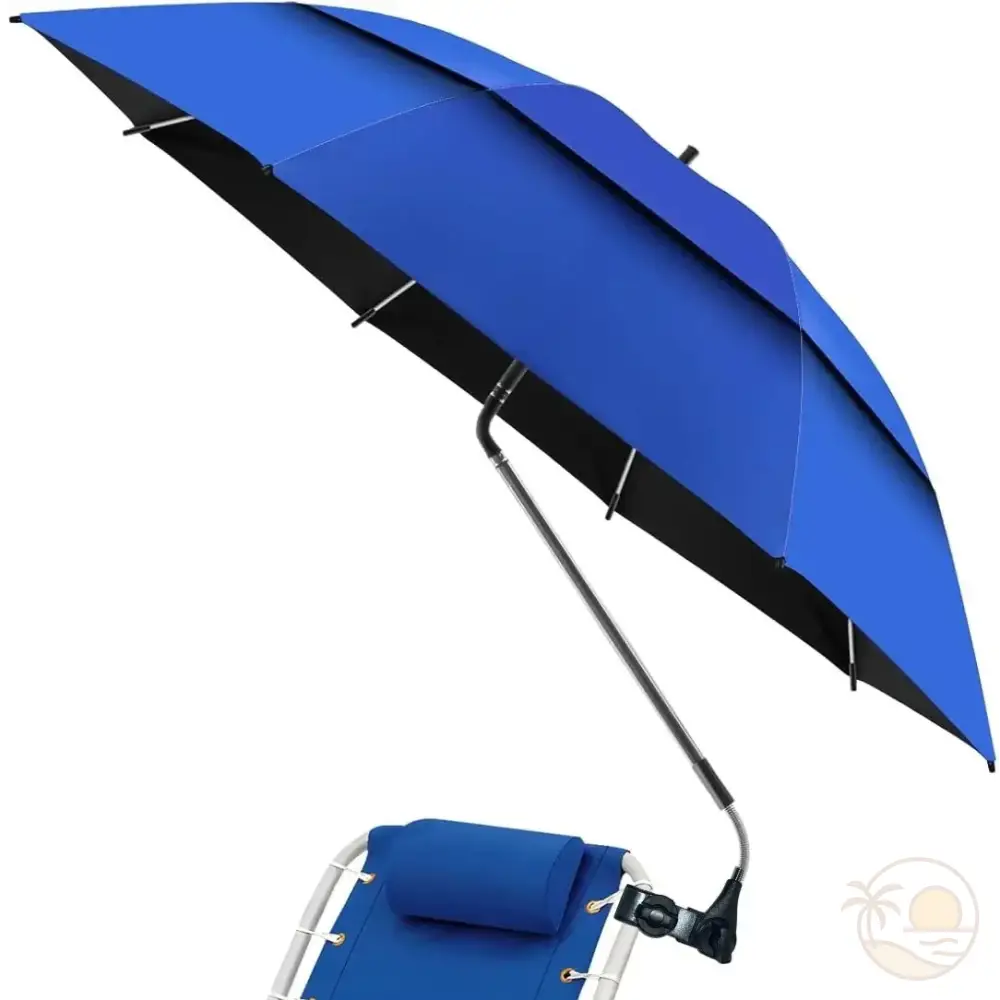 parasol pour chaise de plage bleu marine
