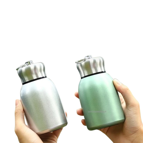 petites gourdes isothermes argent vert