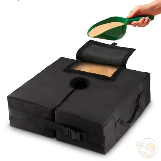 pied de parasol de plage sable