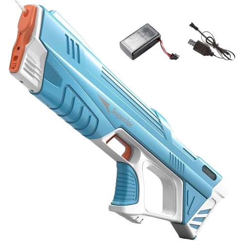 pistolet a eau a batterie bleu 2