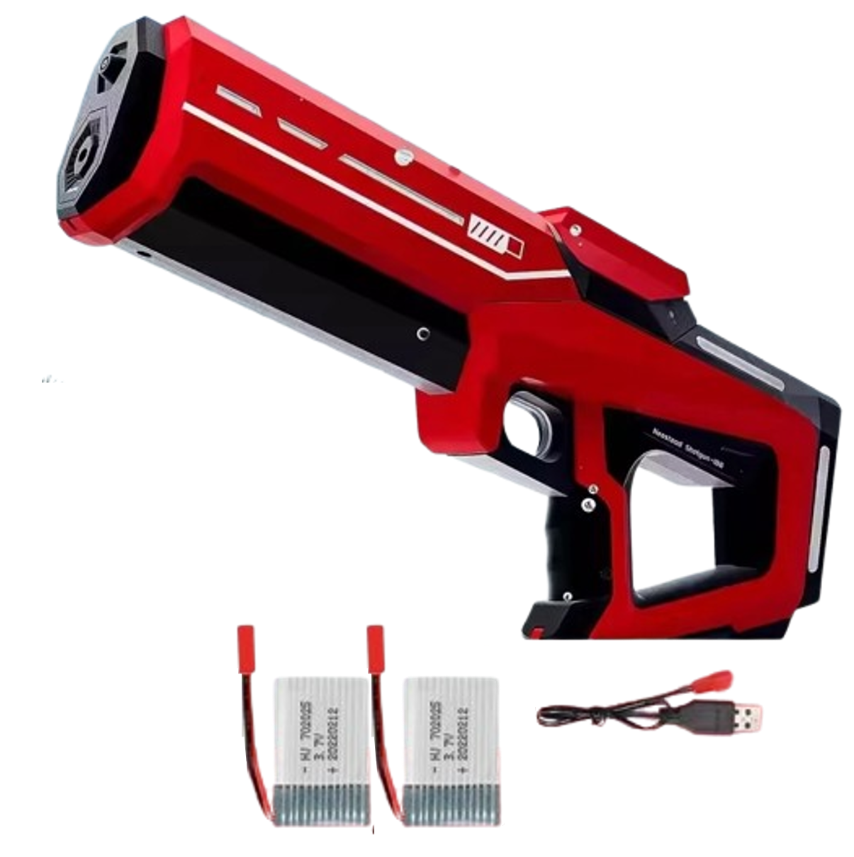 pistolet a eau electrique rouge 2 batteries