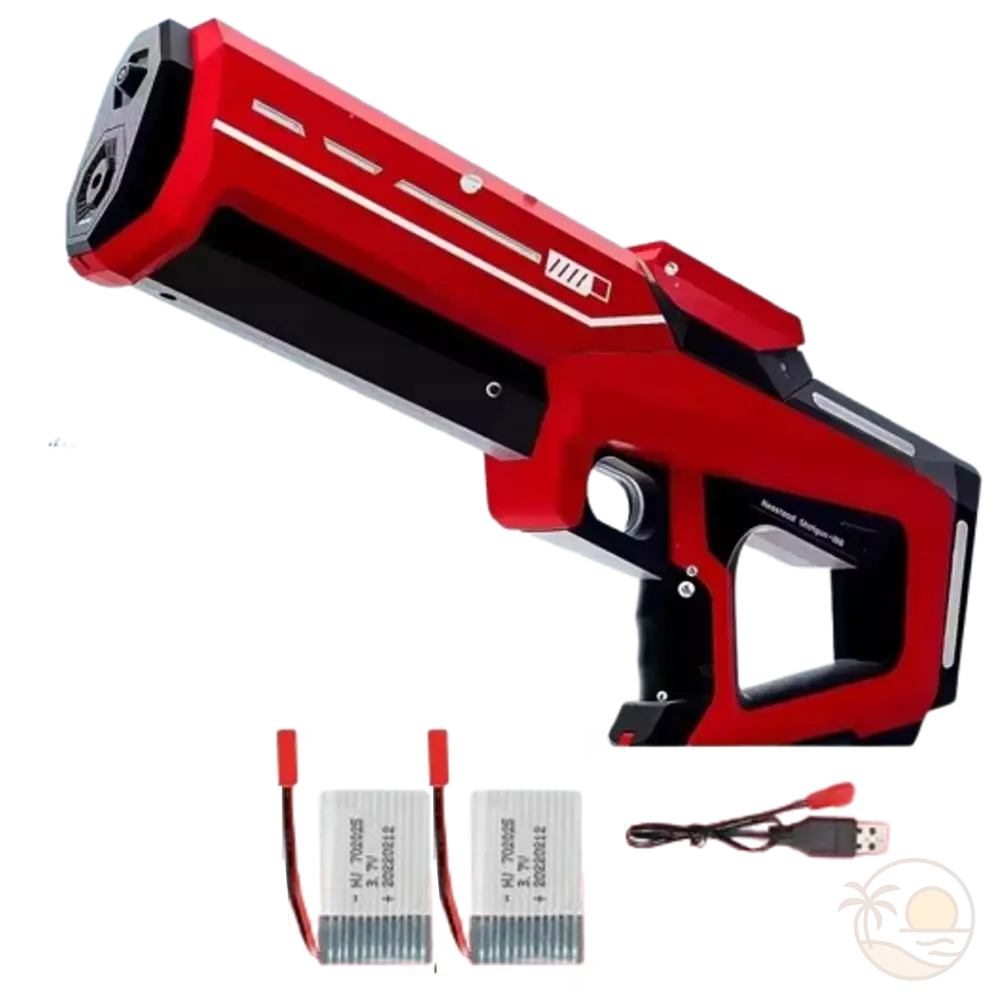 pistolet a eau electrique rouge 2 batteries