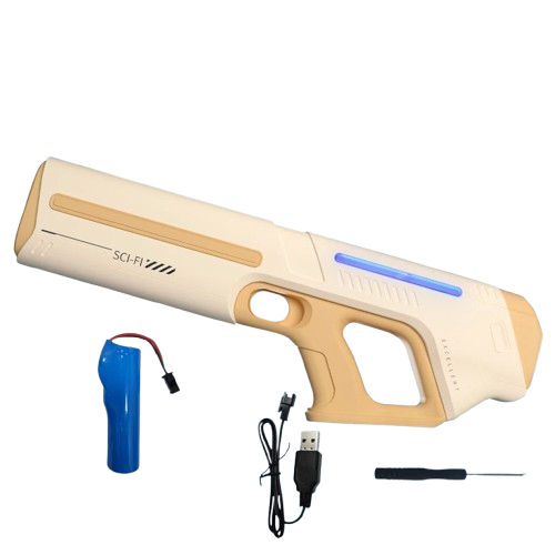pistolet electrique a eau - beige - 1 batterie