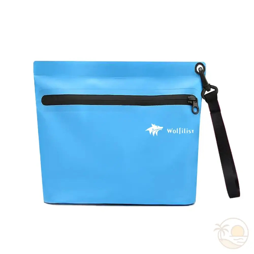 pochette hermetique plage bleu