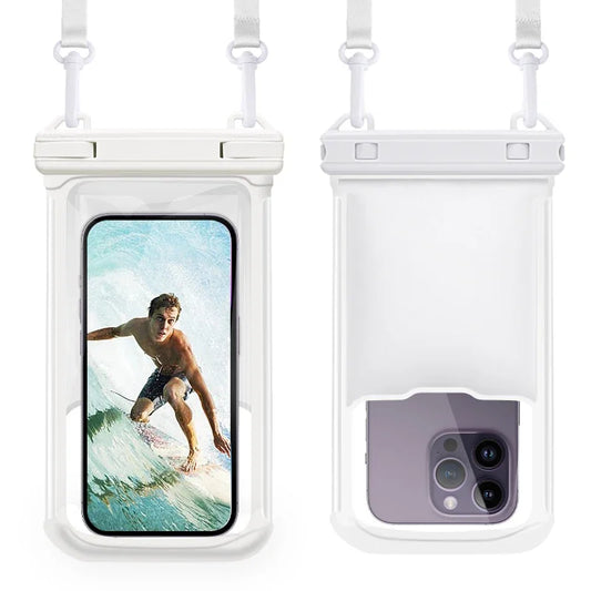 pochette telephone plage blanc