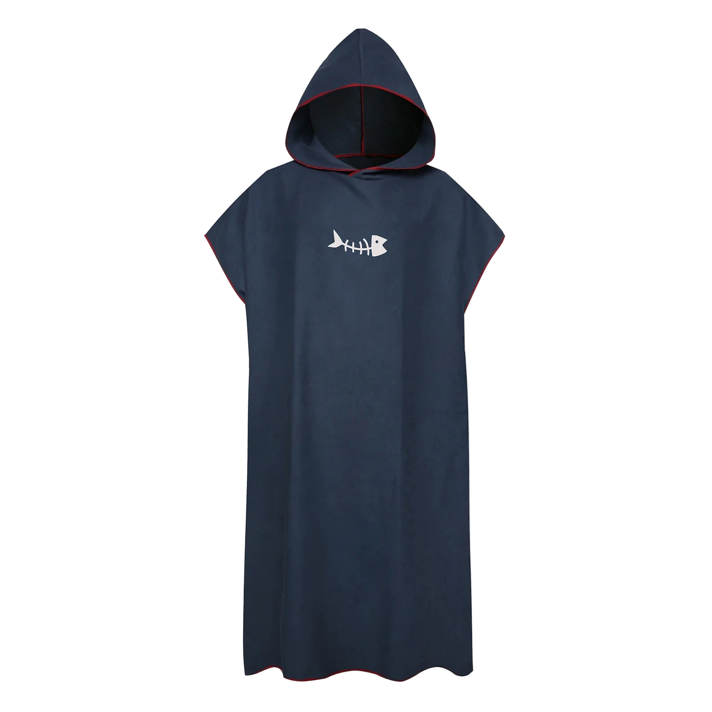 poncho de plage bleu marine