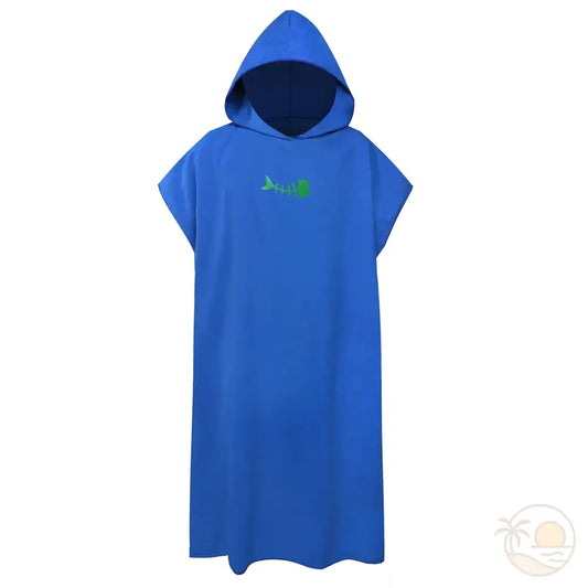 poncho de plage bleu roi