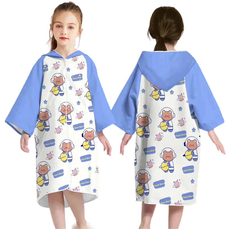 poncho de plage enfant astronautes