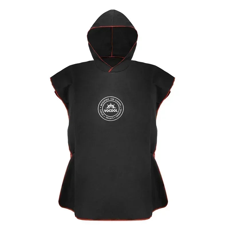 poncho de plage enfant noir