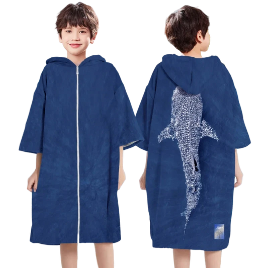 poncho de plage enfant requin baleine