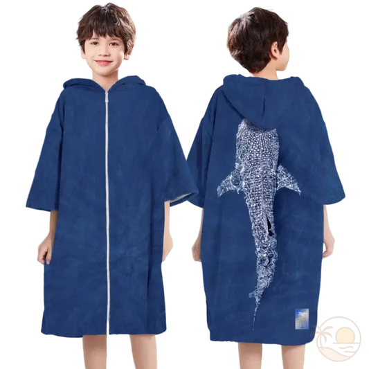 poncho de plage enfant requin baleine
