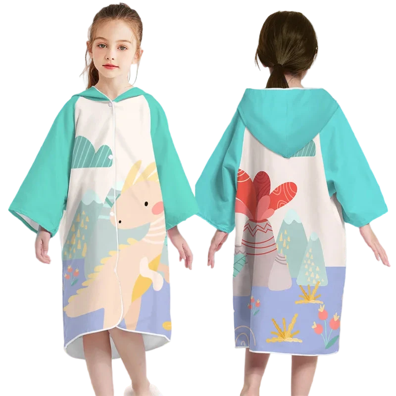 poncho de plage enfant volcans