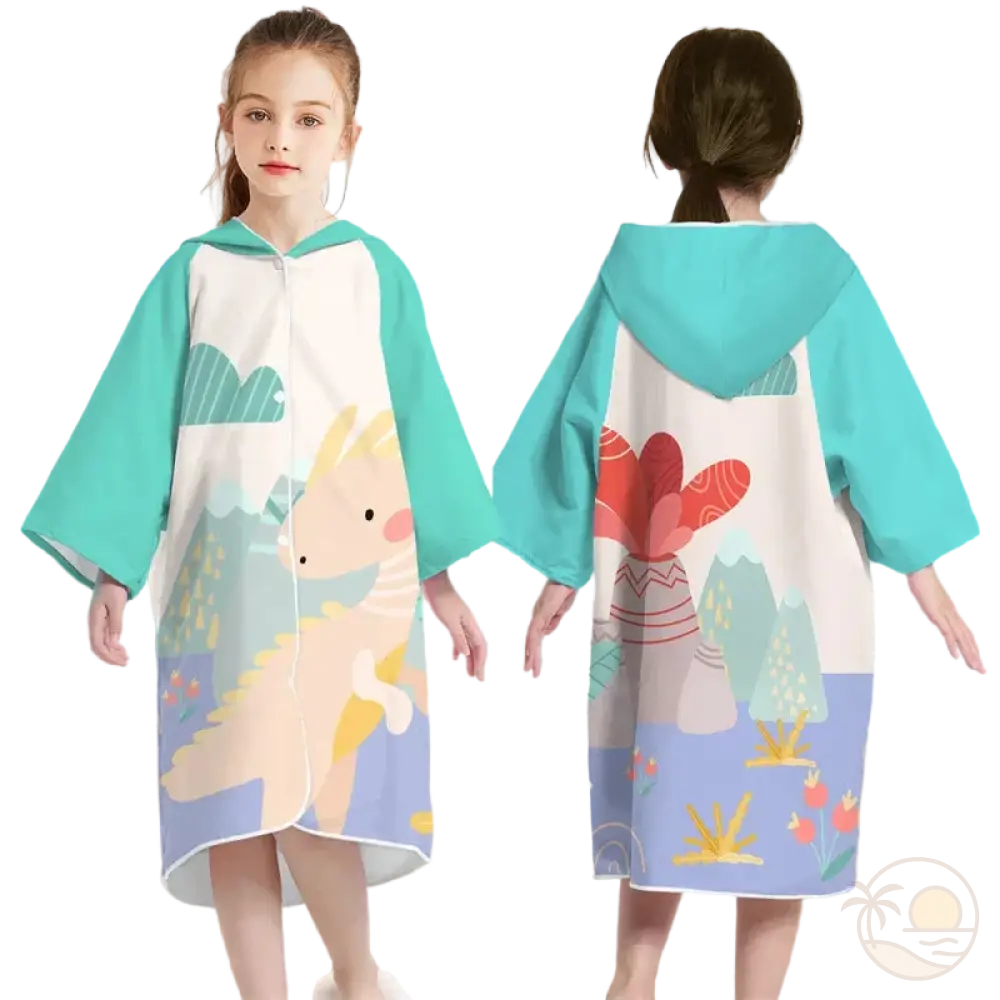 poncho de plage enfant volcans