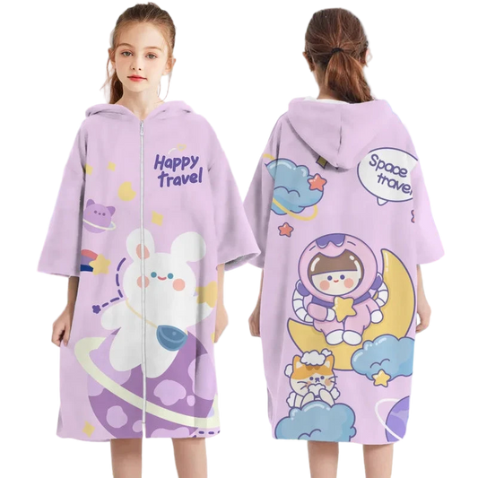 poncho de plage enfant voyage espace