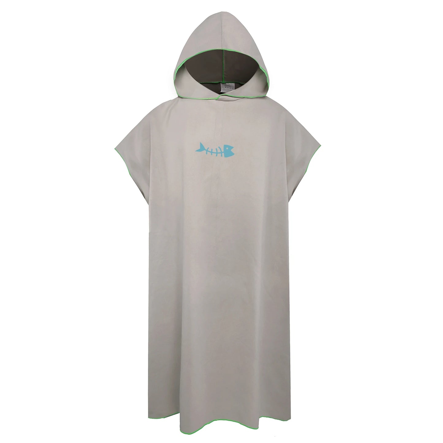 poncho de plage gris
