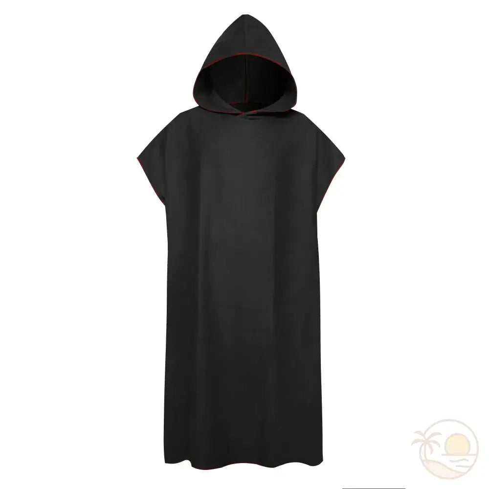 poncho de plage homme noir