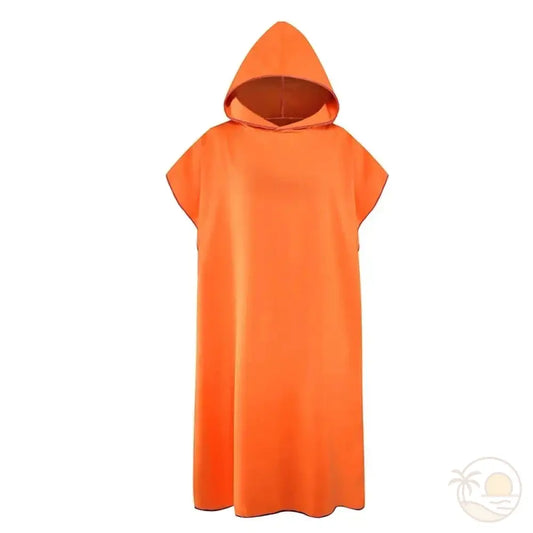 poncho de plage homme orange
