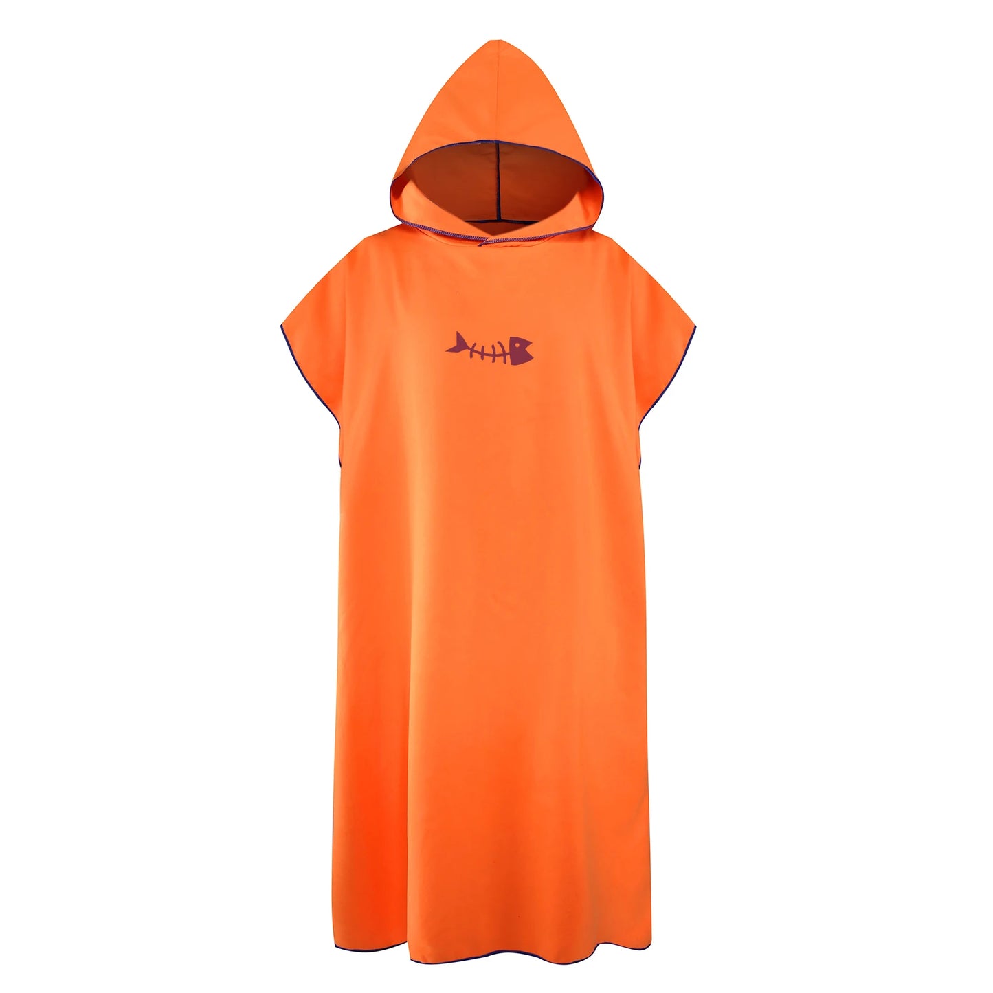 poncho de plage orange
