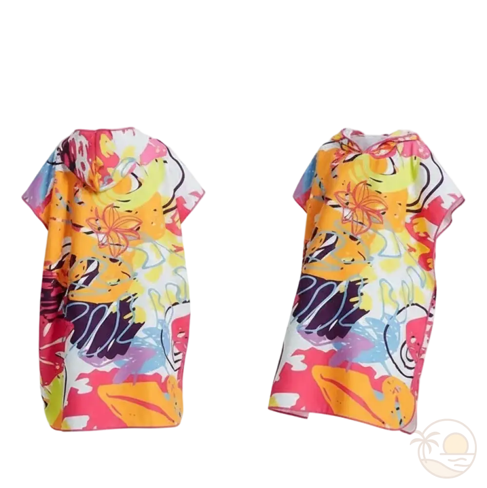 poncho de plage pour adulte recto verso