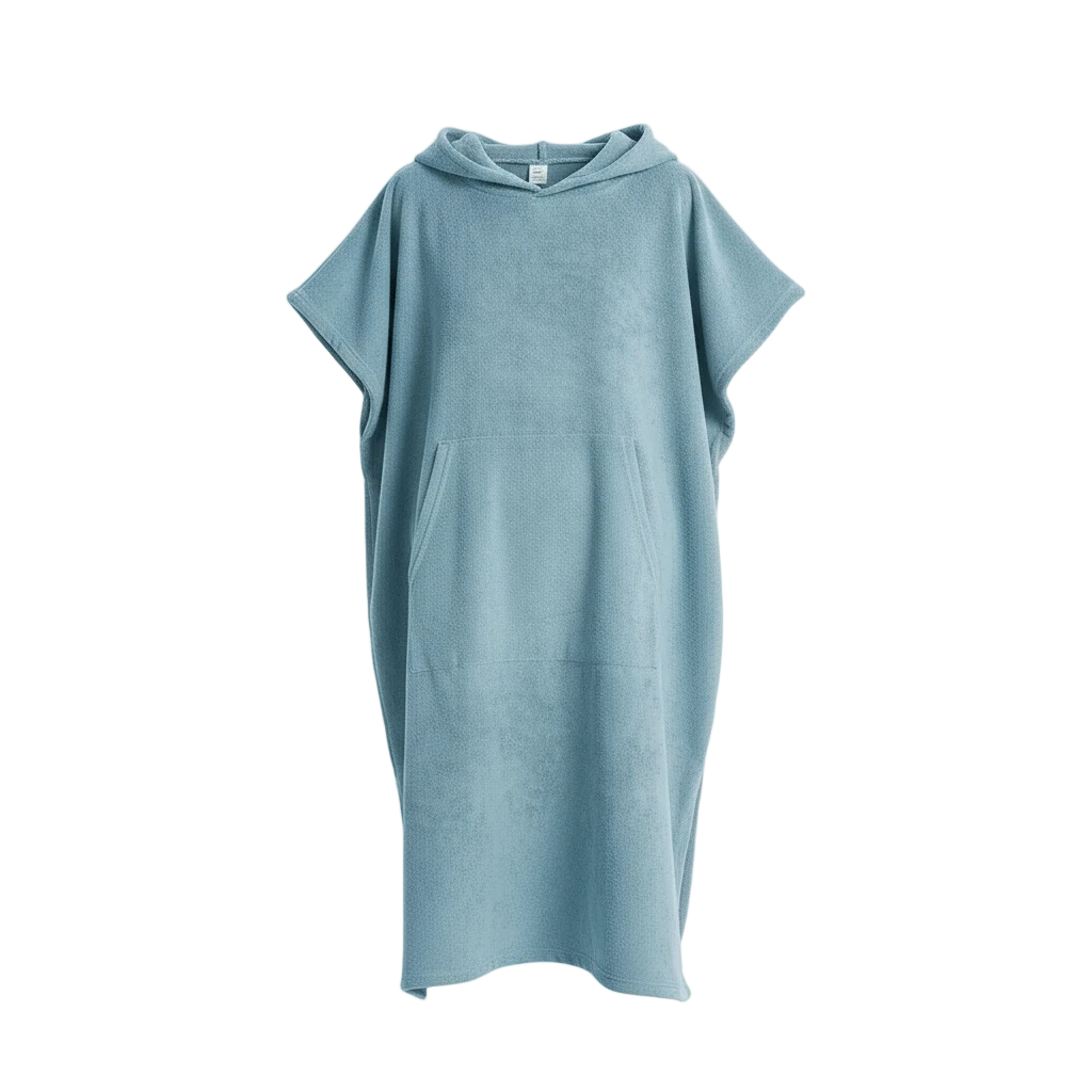 poncho de plage pour femme bleu clair