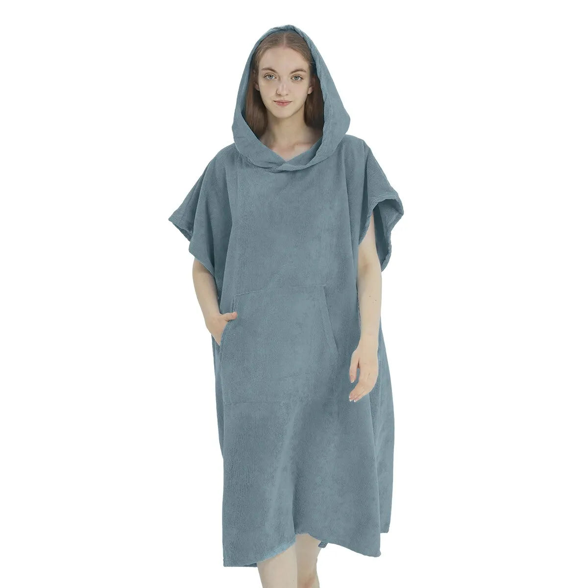 poncho de plage pour femme bleu clair femme