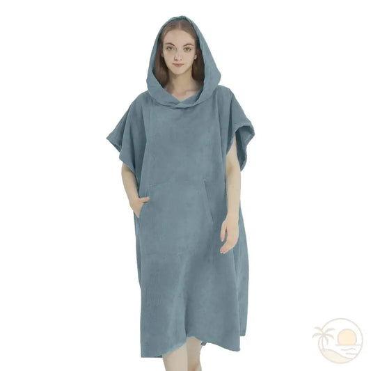 poncho de plage pour femme bleu clair femme