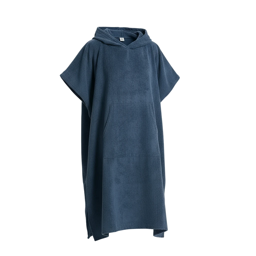poncho de plage pour femme bleu marine