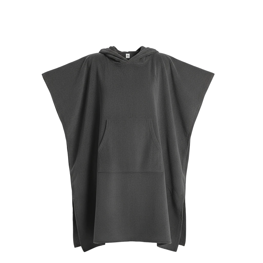 poncho de plage pour femme gris fonce