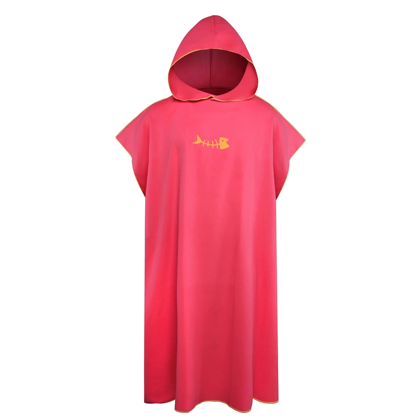 poncho de plage rose fonce