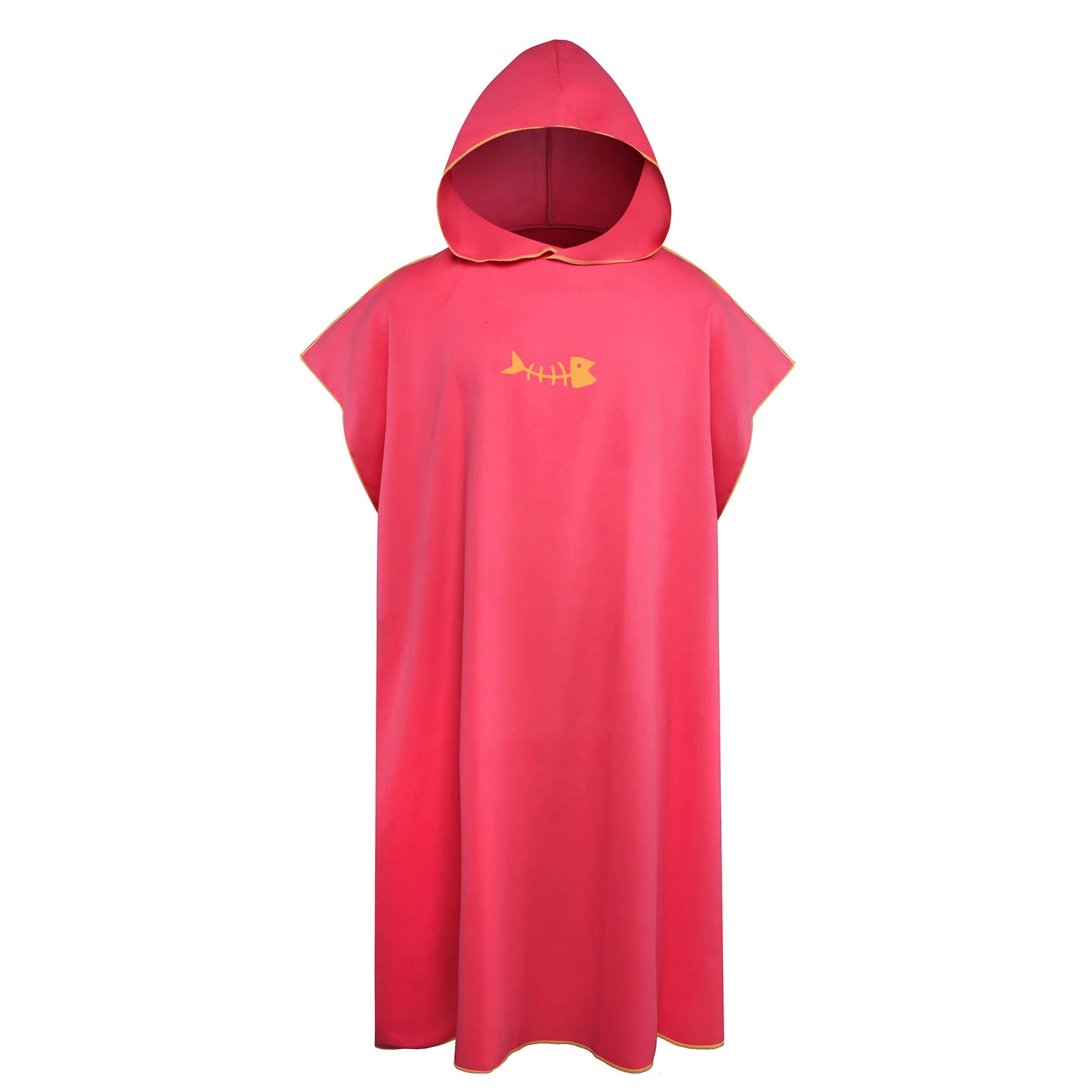 poncho de plage rose fonce