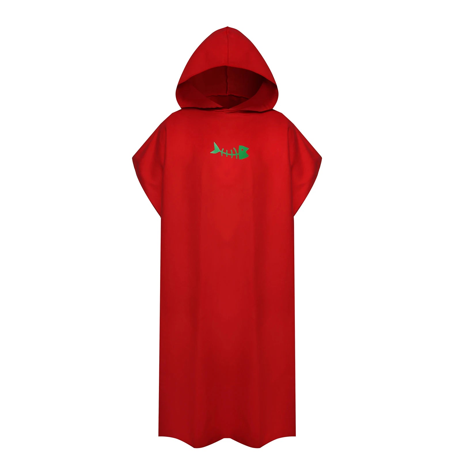 poncho de plage rouge