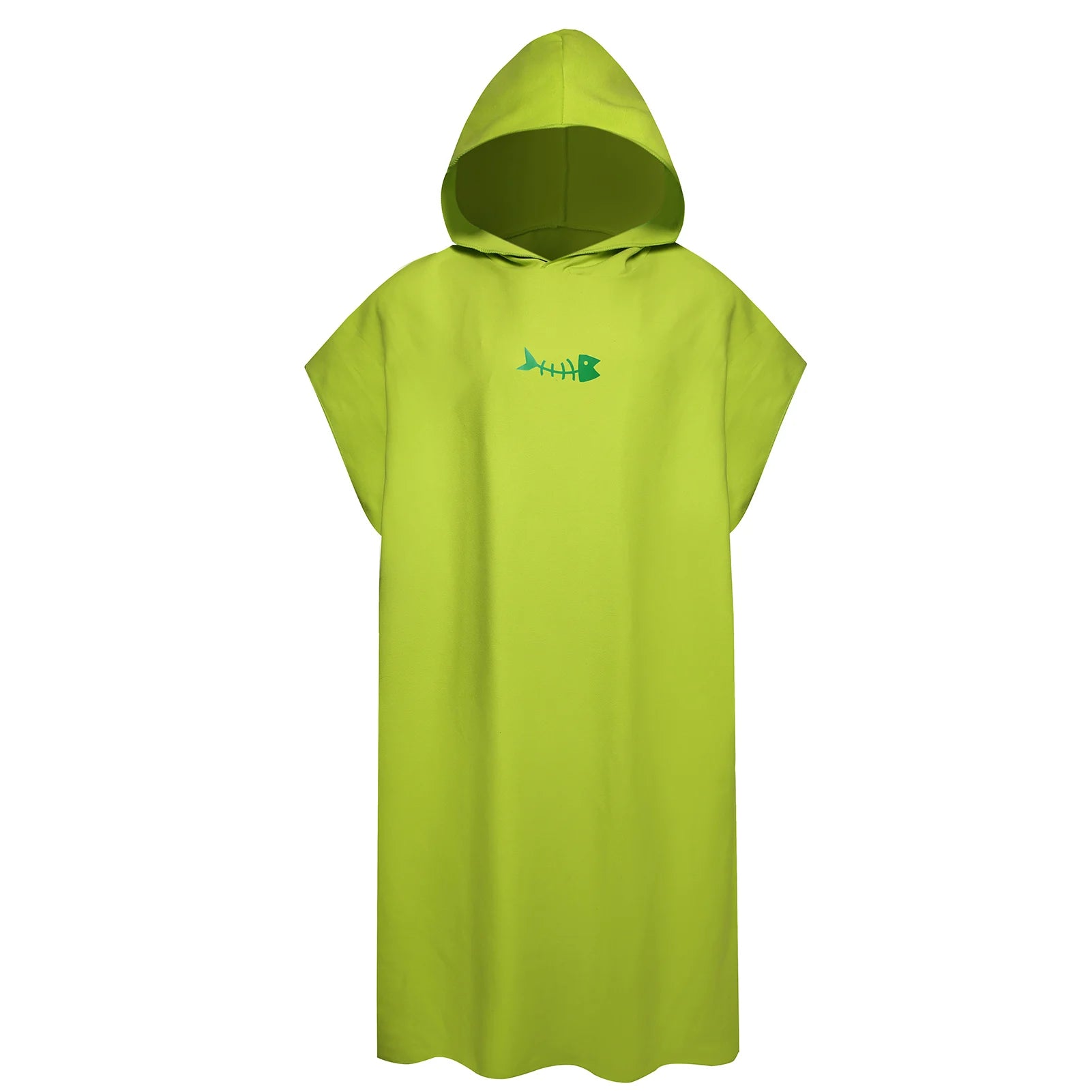 poncho de plage vert
