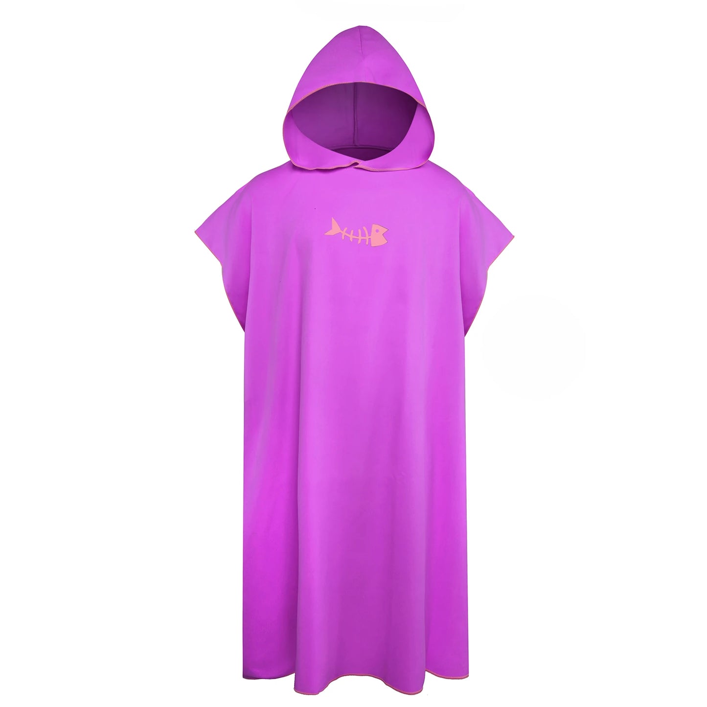poncho de plage violet