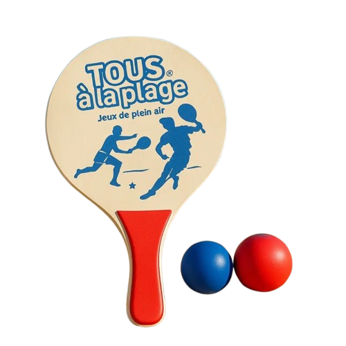 raquette de plage en bois